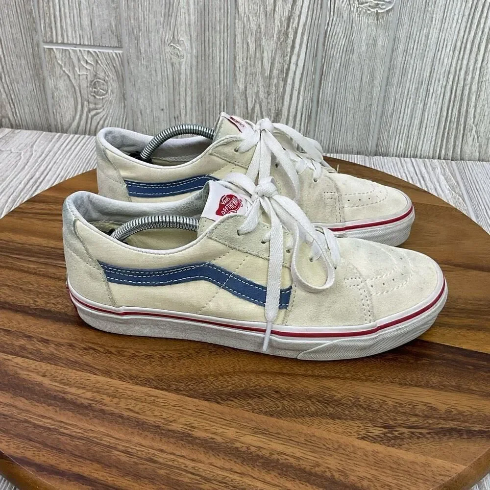 Vans Men's 7 Women's 8.5 Tan Suede Canvas Classic Low Top Sk8 Shoes